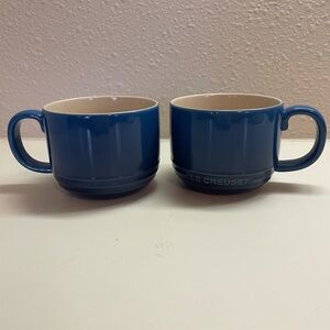 Le Creuset Classic Blue Stoneware Mug Set